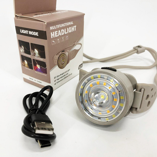 Налобний ліхтар яскравий G25-XPG+30SMD(white+yellow+red-blue), Ліхтар для голови XF-938 зі світлодіодами Київ - фото 9