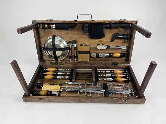 Подарок для мужчины ручной работы Набор подарков шампуров ШАШЛЫЧНИК ЛЮКС HAPPY DAYS Тернополь