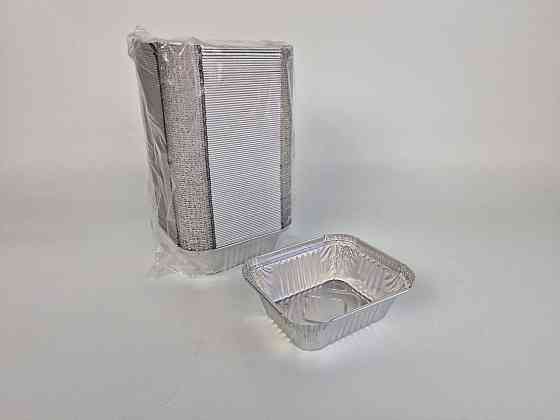 Прямокутний контейнер із харчової алюмінієвої фольги 430 мл SP24L 100 шт. в пакованні (NEW) (1 пачка) Харків