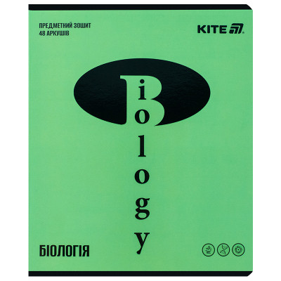 Зошит Kite предметний Bright 48 аркуші, клітинка, біологія (K25-240-17) Вінниця - фото 1