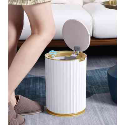 Контейнер для сміття JAH Nordic Сенсорний Білий із золотим 9 л (20259) Вінниця