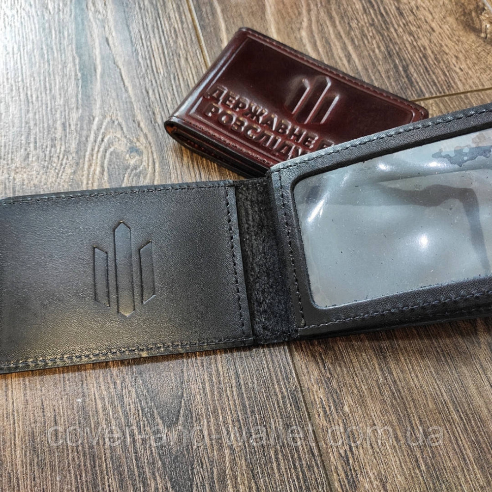 Обкладинка для посвідчення ДБР "Державне бюро розслідувань" з клапаном (чорна) Київ - фото 2