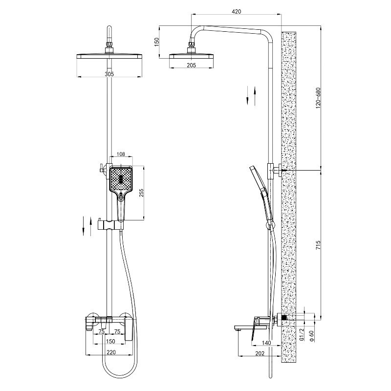 Душова колона зі змішувачем Mixxus Premium Ares 009-J  ( 18703 ) Харків - фото 2