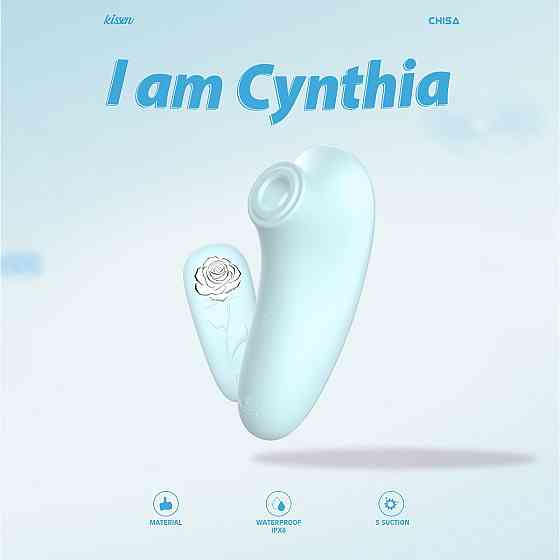 Cтимулятор с пульсацией Chisa Kissen Cynthia для клитора, мятный Sex Aura Киев