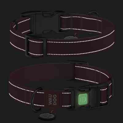 Ошейник для животных WAUDOG Nylon Mono с QR паспортом, пластиковый фастекс S розовый (52097) Винница