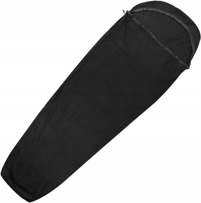 Універсальний флісовий утеплювач для спального мішка з чохлом Mil-Tec від Sturm (14114002) Black Нововолинськ - фото 2