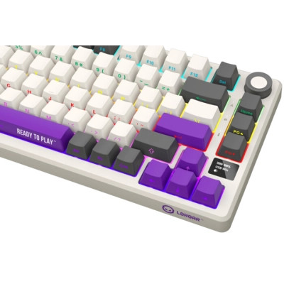 Клавіатура Lorgar KBP7075W Pro RGB Wireless/Bluetooth/USB UA Beige (LRG-KBP7075W-RT-US) Вінниця - фото 12
