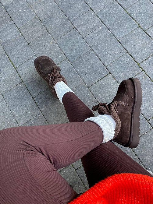 Угги жіночі ITTS 5263-41 коричневі (зима, замша натуральна) (6026) Коломыя - изображение 6