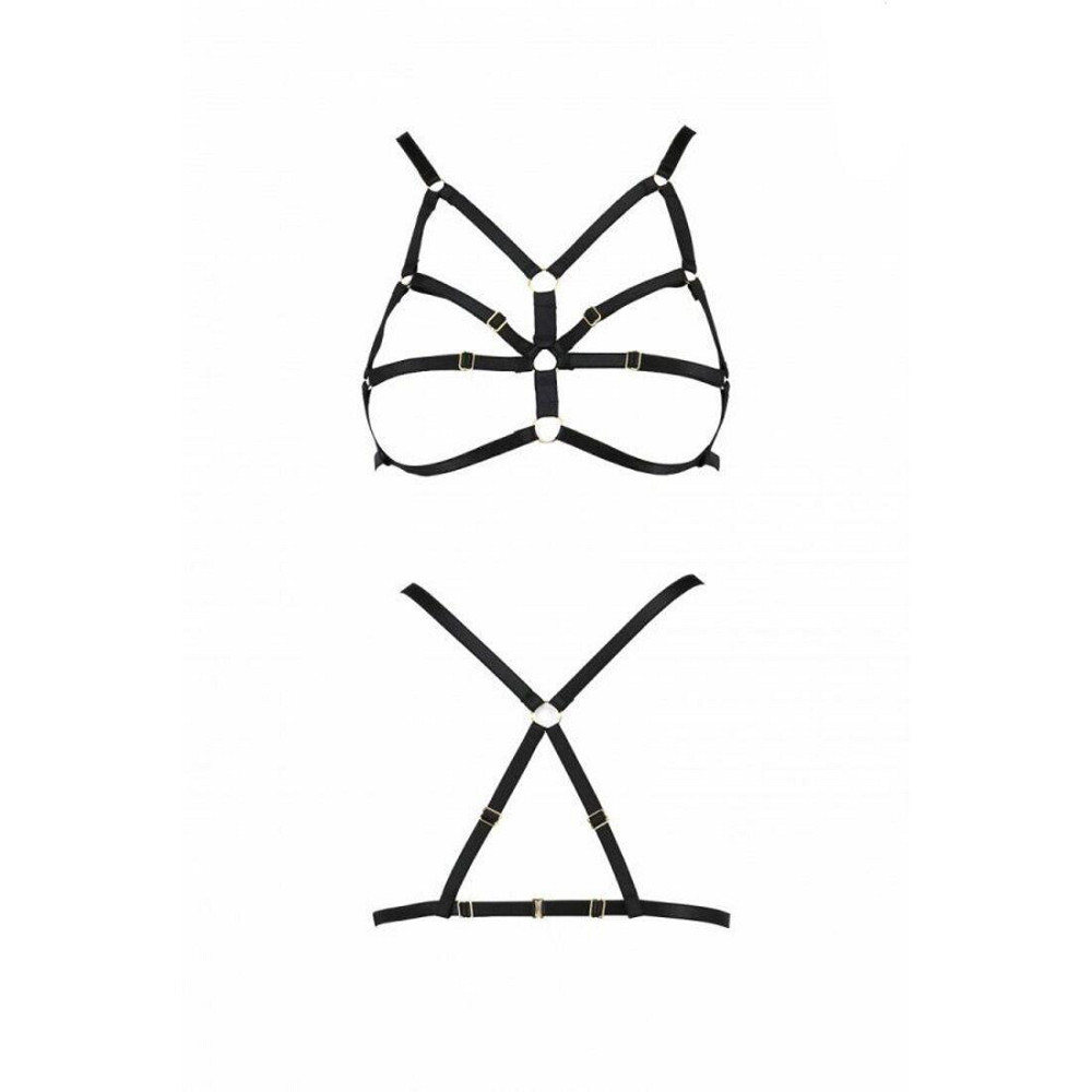 Бюстгальтер-стрепы Passion Exclusive ARMANDA BRA S/M, black Sex Aura Киев - изображение 5
