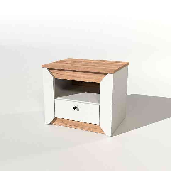 Тумба прикроватная Эверест Нордик-500 Белый + Дуб крафт золотой (DTM-5543) Львов