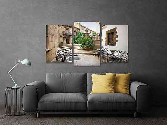 Модульна картина у вітальню/ спальню Атмосфера місто  Art-542_3 Київ