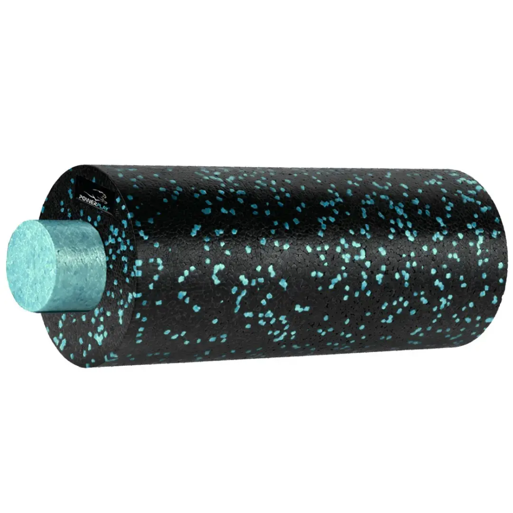 Масажний набір PowerPlay PP_4015 EPP Foam Roller Set 4in1 (2-ва роли + 2-ва м'ячі) Чорно-бірюзовий Каменское - изображение 3
