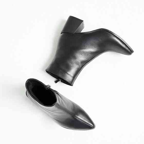 Черевики жіночі No brend 6057 чорні (зима, шкіра натуральна) (6143) Коломия