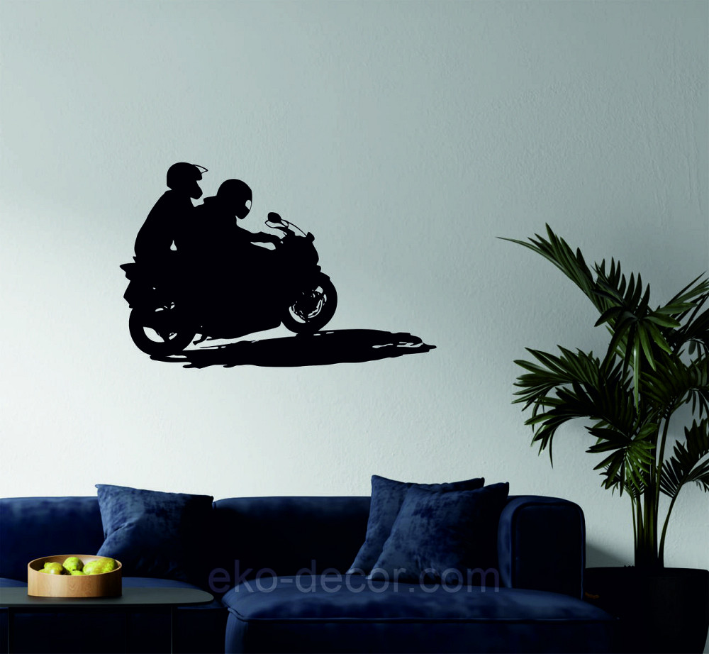 Декоративное настенное Панно «Мотоцыкл с коляской» Декор на стену 70*45 см, Черный Киев - изображение 7