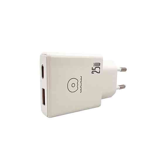 Мережевий зарядний пристрій WUW-C217 PD 25W USB A + Type-C white Одеса