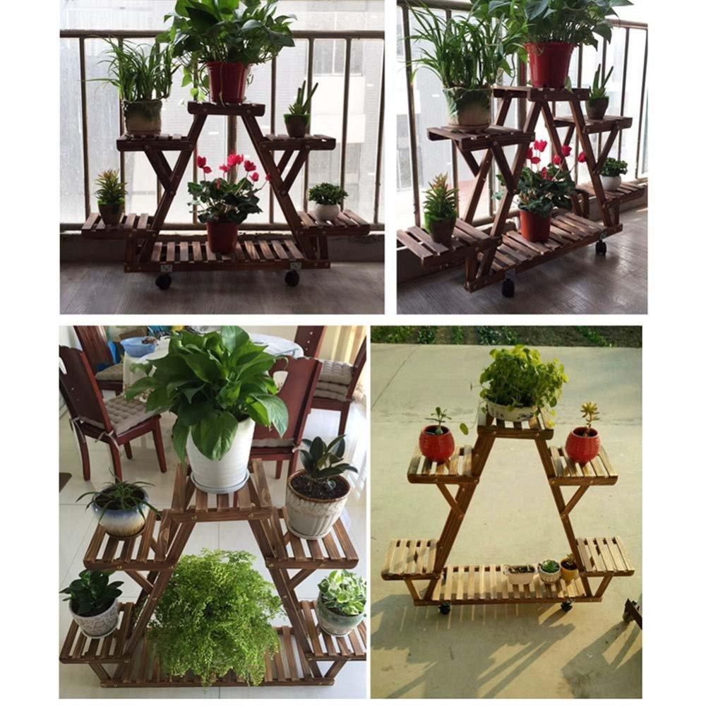 Підставка для квітів "Тулуза" на коліщатках мокко Миколаїв - фото 3