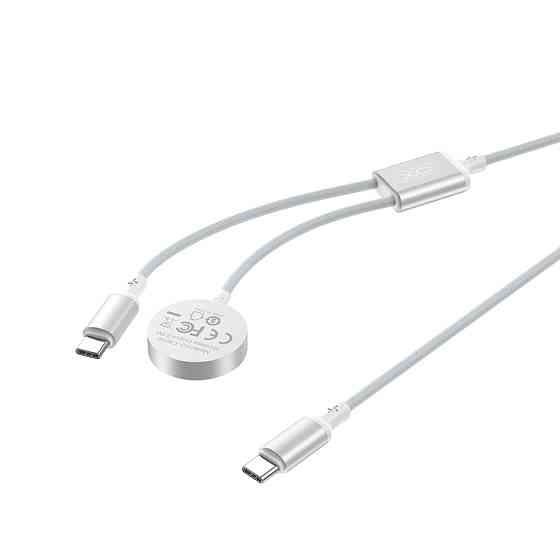 Бездротовий зарядний пристрій XO CX030 2в1 Type-c + Watch Charger білий Львів