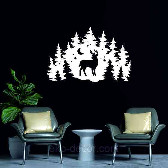 Декоративное настенное Панно «Новый год», Декор на стену 70*45 см, Белый Киев