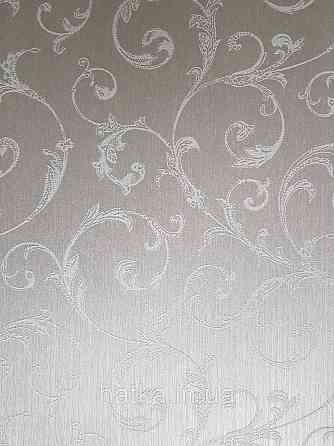 Шпалери текстильні еко 0.53х10.05 Rasch Textil Valentina класика завитки вензелі структурні сіро-зелені Київ