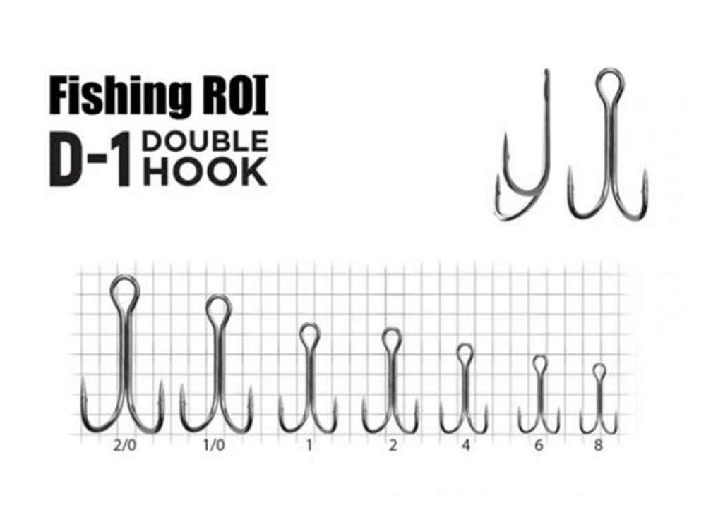 Гачок подвійний №6 D-1 BC (5шт/уп) арт.33-01-006 ТМ FISHING ROI Київ - фото 1