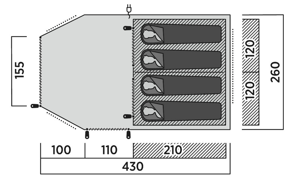 Палатка четырехместная Easy Camp Hamra 4 (120494) Киев - изображение 7