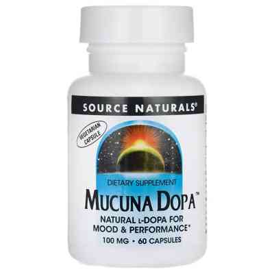 Травы Source Naturals Мукуна Жгучая, Mucuna Dopa, 60 капсул (SN2191) Винница