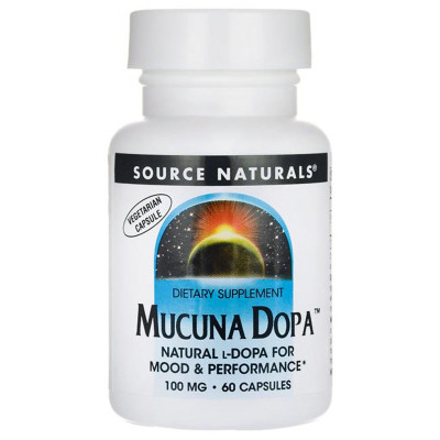 Травы Source Naturals Мукуна Жгучая, Mucuna Dopa, 60 капсул (SN2191) Винница - изображение 1