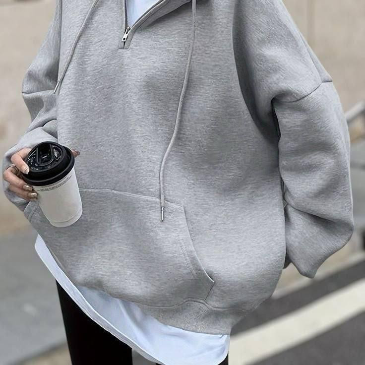 Женская утепленная объемная оверсайз худи с молнией трехнитка на флисе Одесса - изображение 2