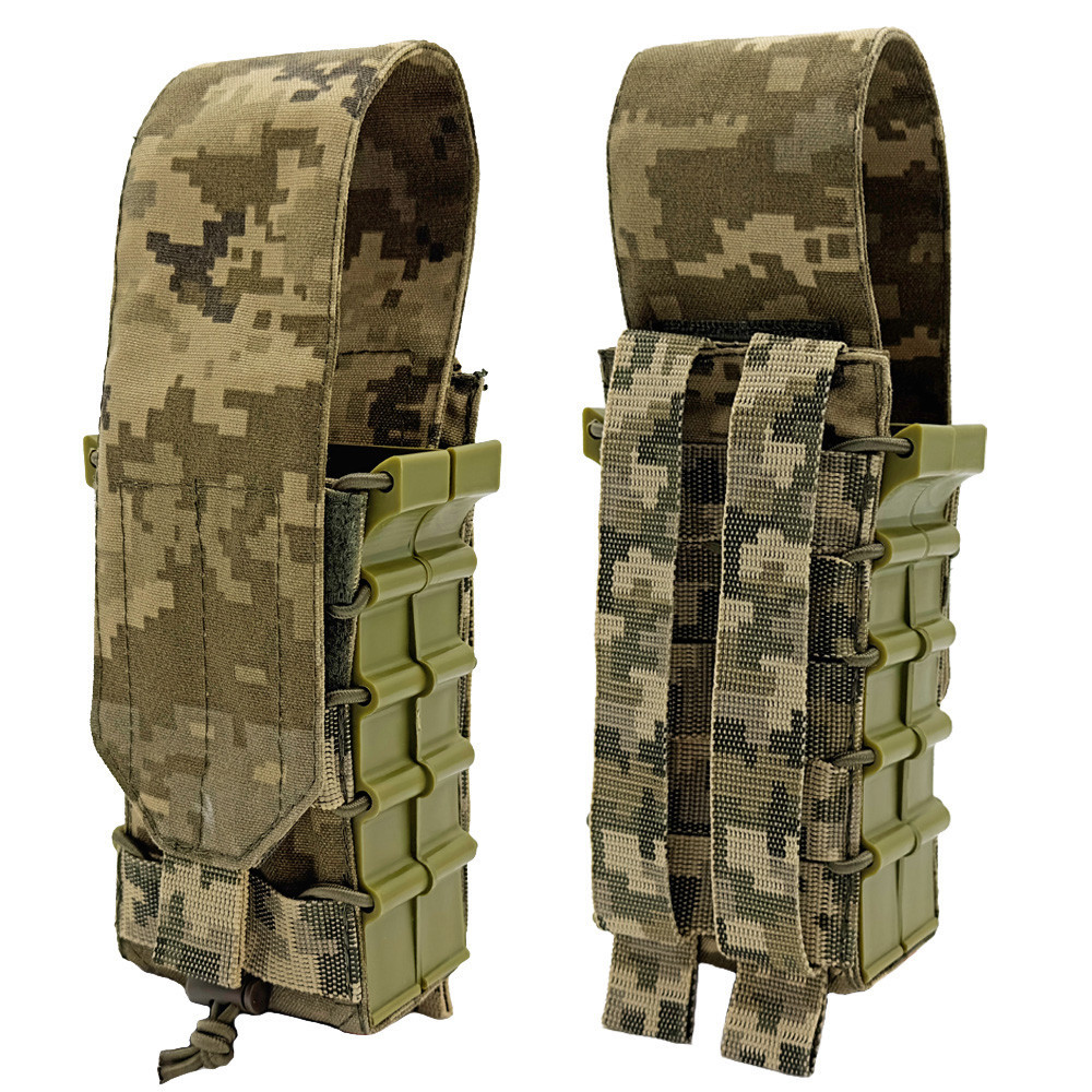 Подсумок на 2 магазина корпусный с клапаном Пиксель MM-14 Cordura 500 D Киев - изображение 3