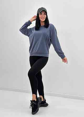 Базовий світшот з двонитки "Kaplan" оптом | Норма і батал 42-44, Графіт Київ