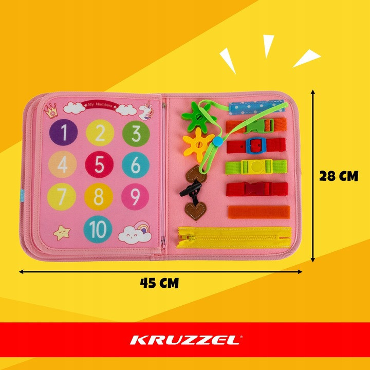 Маніпулятивна іграшка-дошка 7в1 настільна Kruzzel (26880) Рожевий Нововолинськ - фото 5