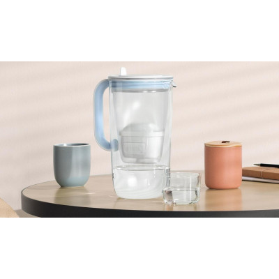 Фильтр-кувшин Brita Glass Jug One скляний 2.5л (1.7л води) з фільтр-картриджем, синій (1050452) Винница - изображение 2