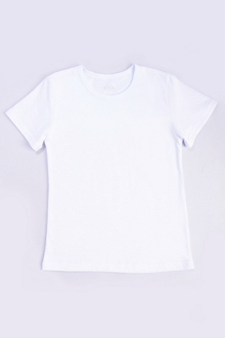 Детская футболка однотонная классическая белый Киев - изображение 4