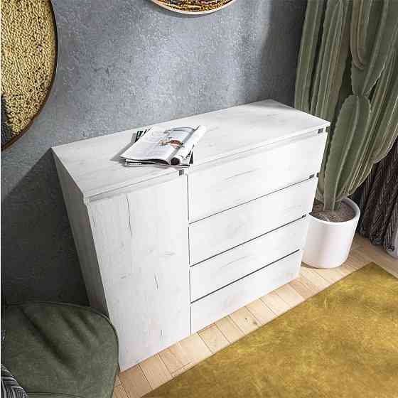 Комод Еверест КЛ-3 Лайт (телескопічні) 105х38х93 см Дуб Крафт білий (DTM-071076) Львів