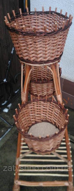 Подставка плетеная  на 3 горшка Киев - изображение 5