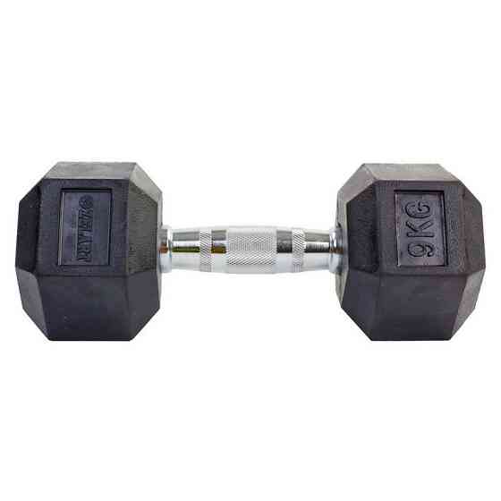 Гантель 9 кг цельная шестигранная гексагональная Zelart Киев