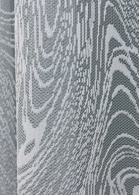 Тюль VR-Textil 1975т Жакард Сірий з білим 400х270 см (42-1001) Київ - фото 4