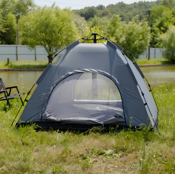 Туристичний двомісний намет Explorer Duo 200×200×140 см, сірий — легкий, міцний і зручний, ідеальний для активного відпочинку та п Львів