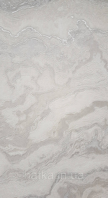 Шпалери вінілові на флізеліні AdaWall Roka 1.06х10 під камінь мармур білі молочні сріблясті 3д 23102-1 Київ - фото 1