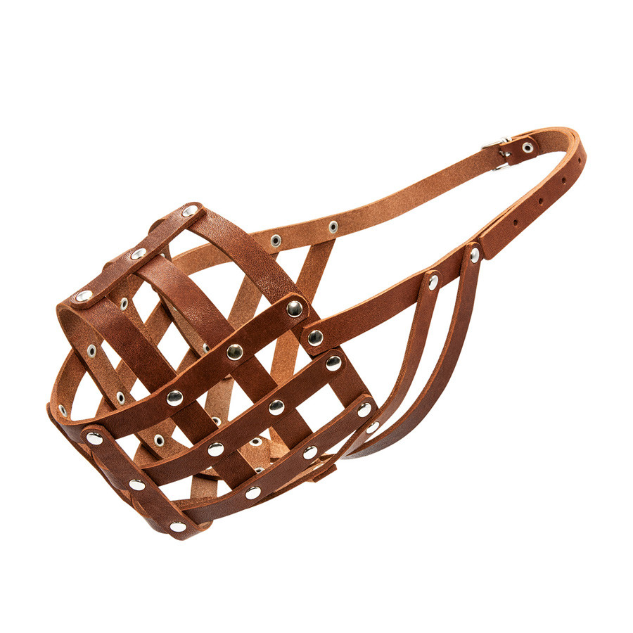 Намордник м'який "CoLLaR" №5 (кавказька вівчарка, московська сторожова, ньюфаундленд) коричневи Коломыя - изображение 2