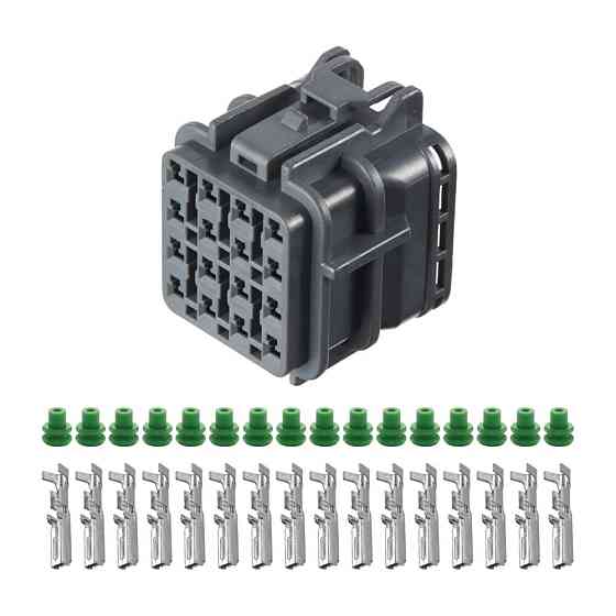 Електричний з'єднувач, 16-контактний Сірий, Пластик, Київ