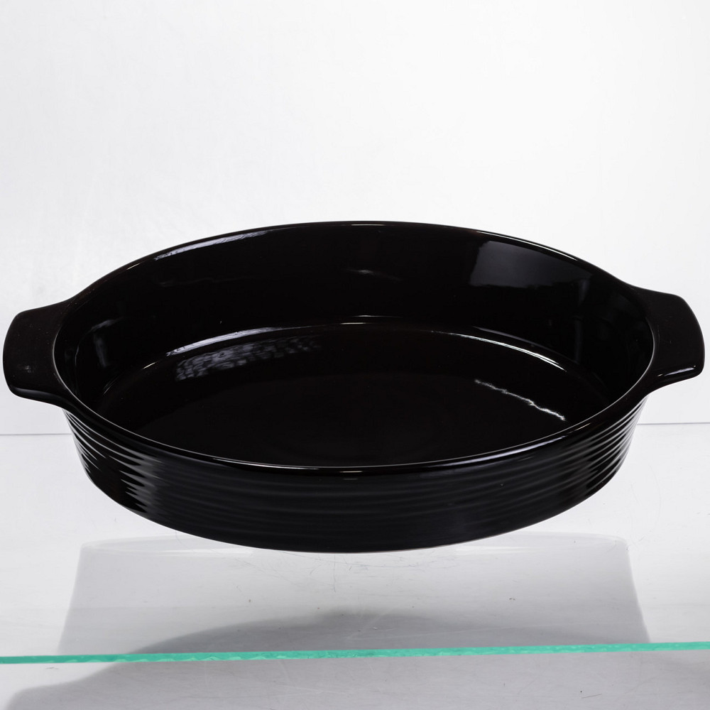 Форма для запікання овальна 36×22.5×7 (см) форма для духовки 2 літри Чорний SH1290 Київ - фото 1