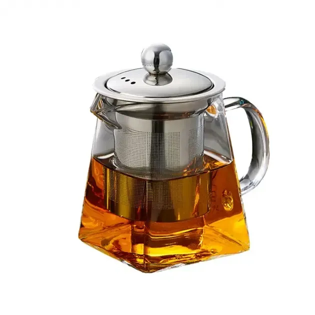 Чайник заварочный из жаропрочного боросиликатного стекла 750 мл с ситечком из нержавеющей стали EB-19022 Одесса - изображение 2