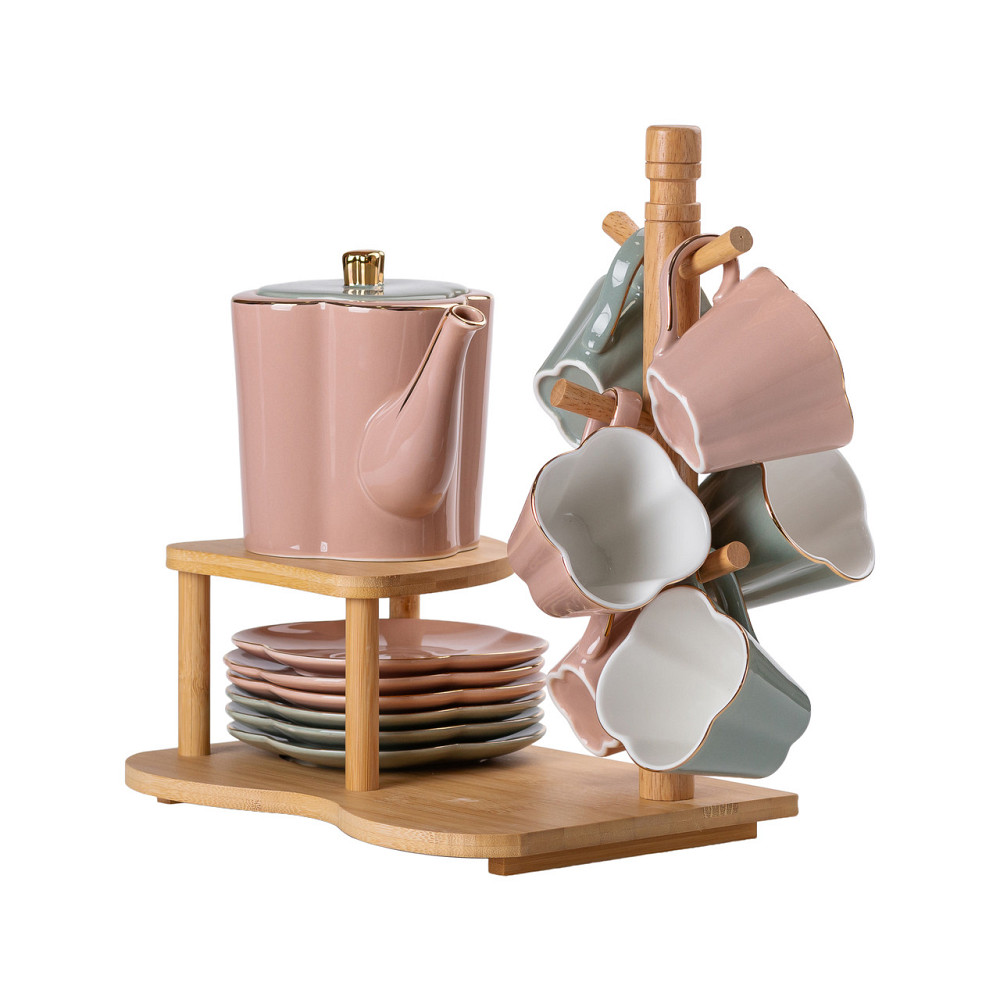 Чайний сервіз на 6 персон з бамбуковою підставкою HP-15-25 Коломыя - изображение 4