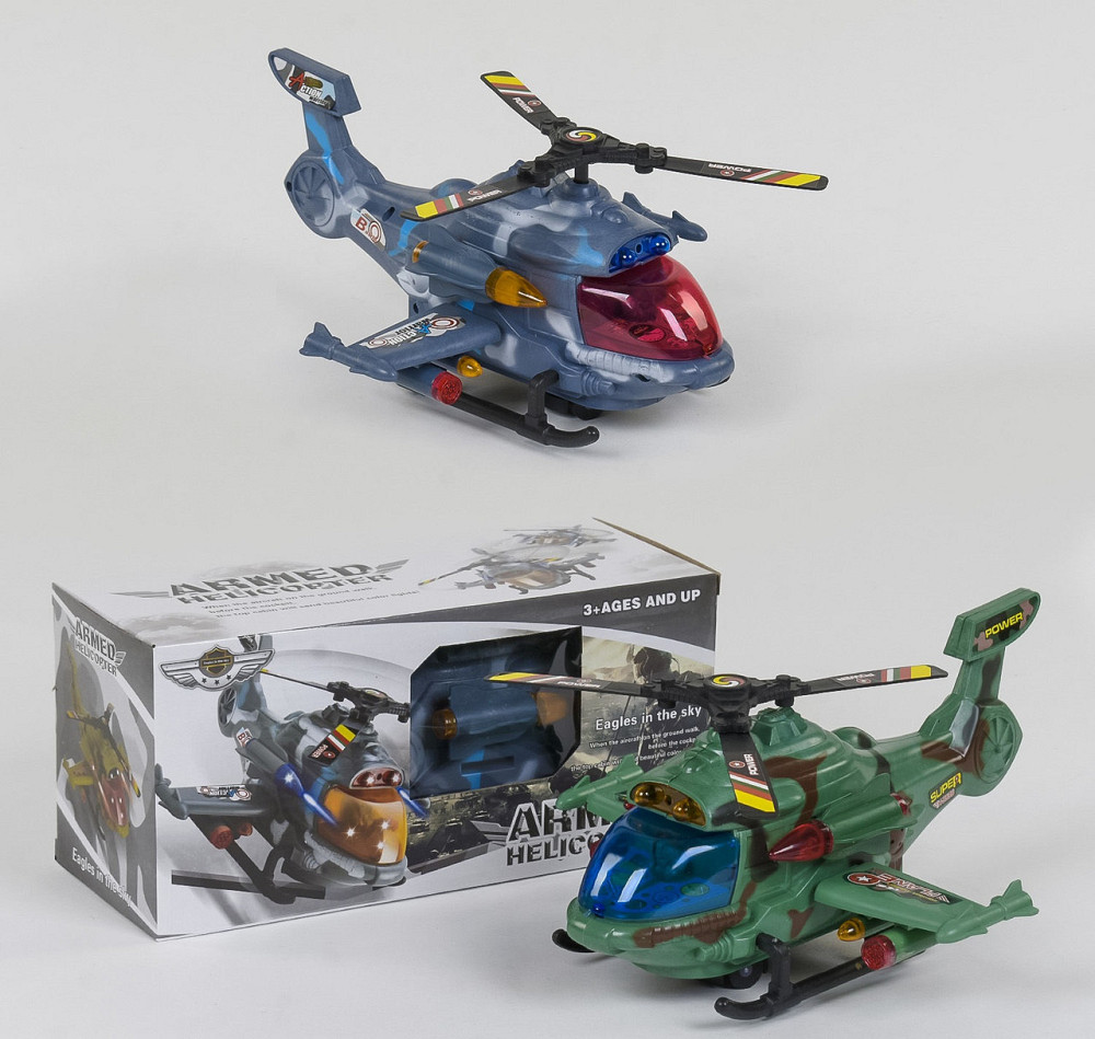 Вертолёт 5602 В (72) 2 вида, ездит, свет, звук, на батарейках, в коробке, шт Київ - фото 1