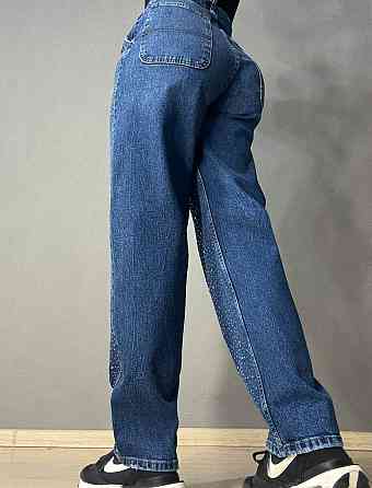 Джинсы женские Amore 1500 skater mom с россыпью камешков синие, синий, 25, 25, 71 см, 100 см Киев