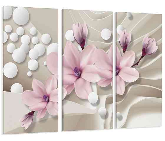 Модульная картина Цветы Абстракция Орхидеи Art-57_XXL 53x100 см Киев