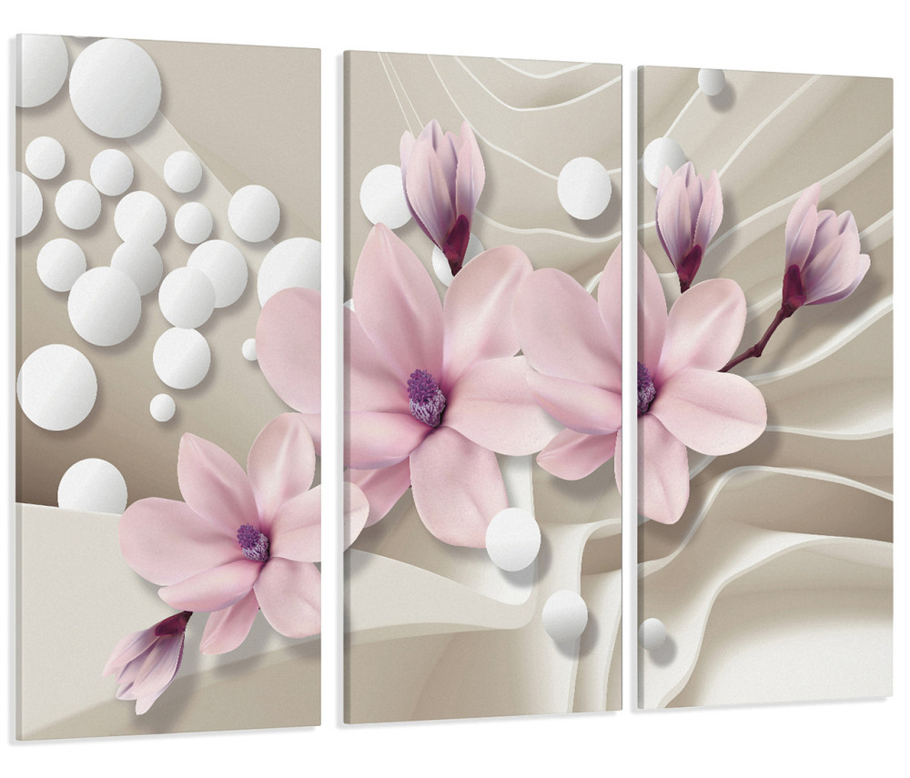 Модульная картина Цветы Абстракция Орхидеи Art-57_XXL 53x100 см Киев - изображение 1