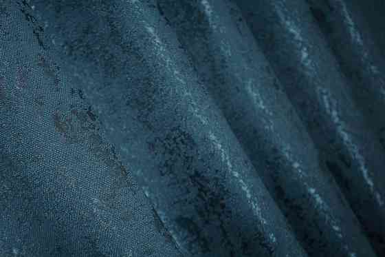 Шторна тканина льон мармур, колекція "Pavliani" колір синій 1365ш Київ