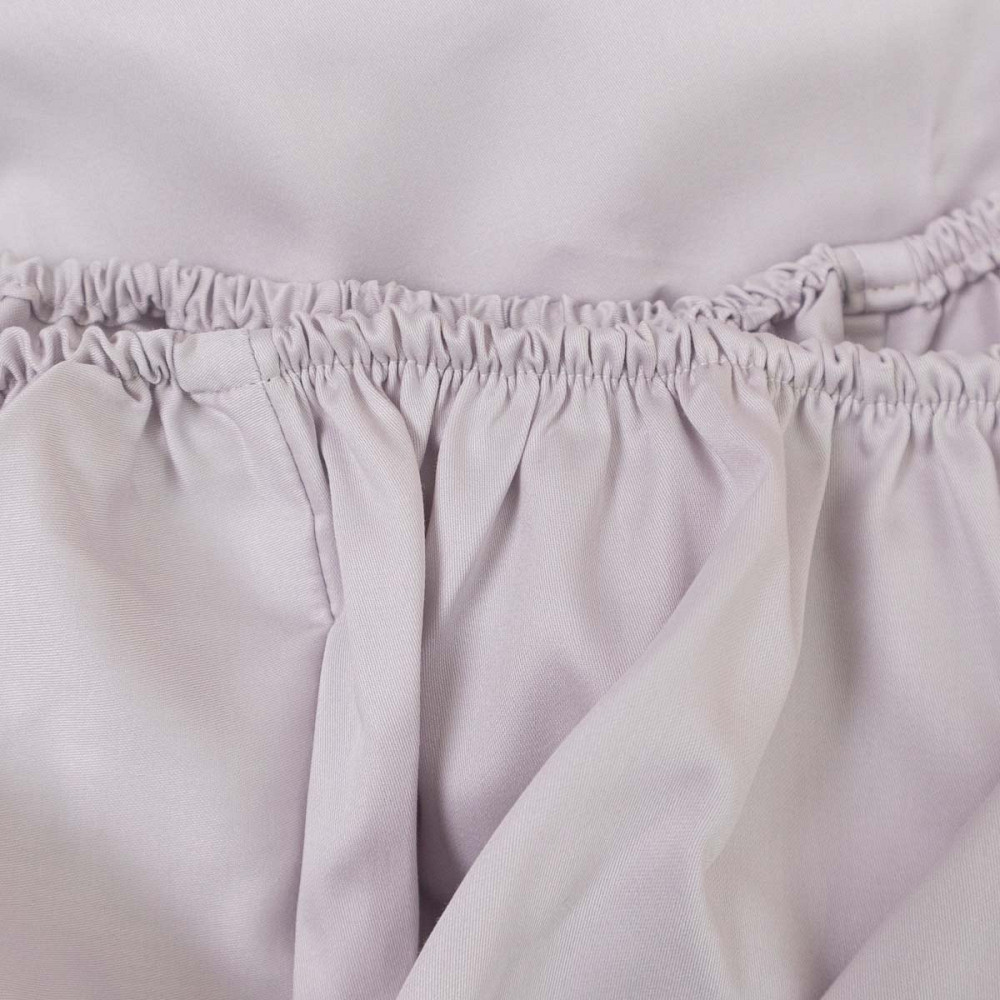 Простынь на резинке полутороспальная сатин 100% хлопок 140х200х25см 125г/м2 (Светло-серый) Сумы - изображение 4